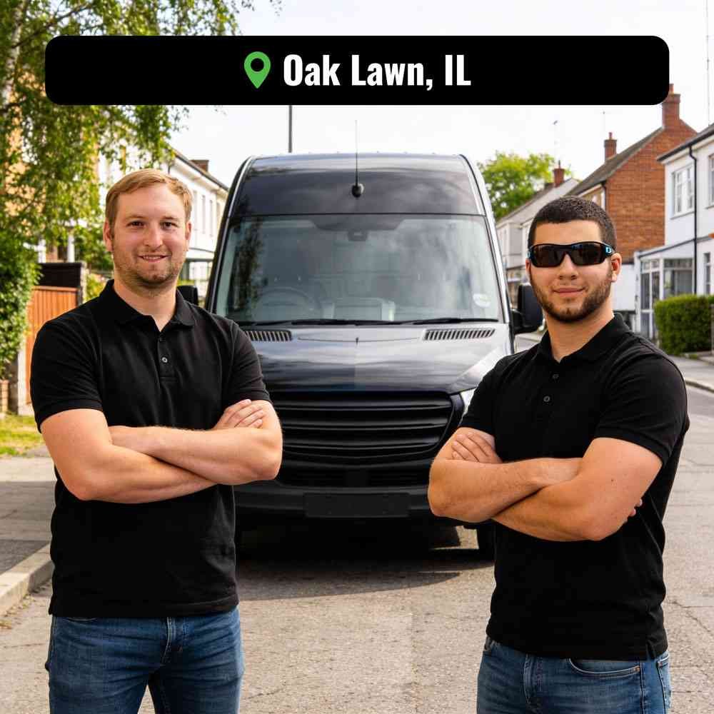 clogged drain service Oak Lawn IL - Flotek Sewer & Drain Crew Posing